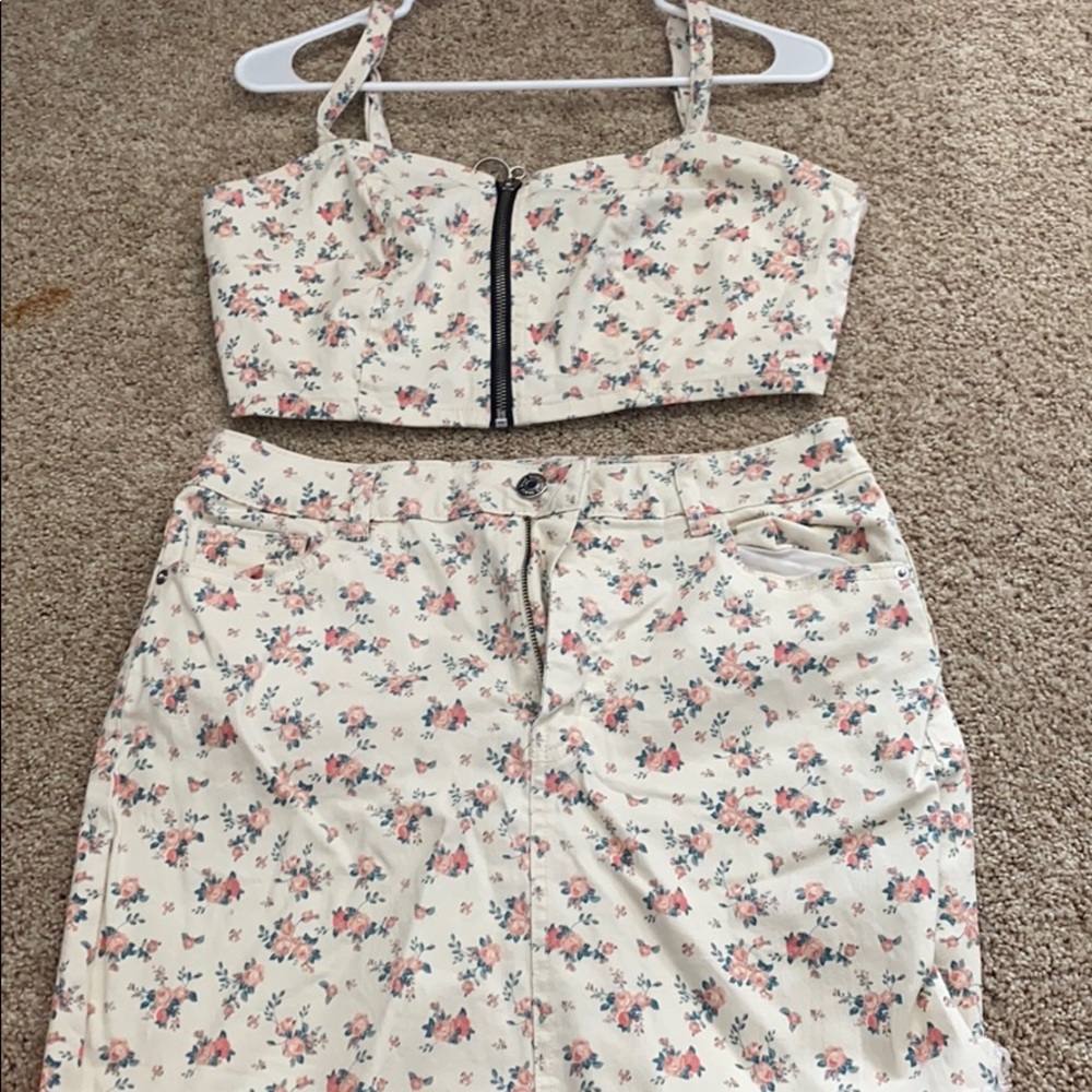 Floral Denim 2 Piece